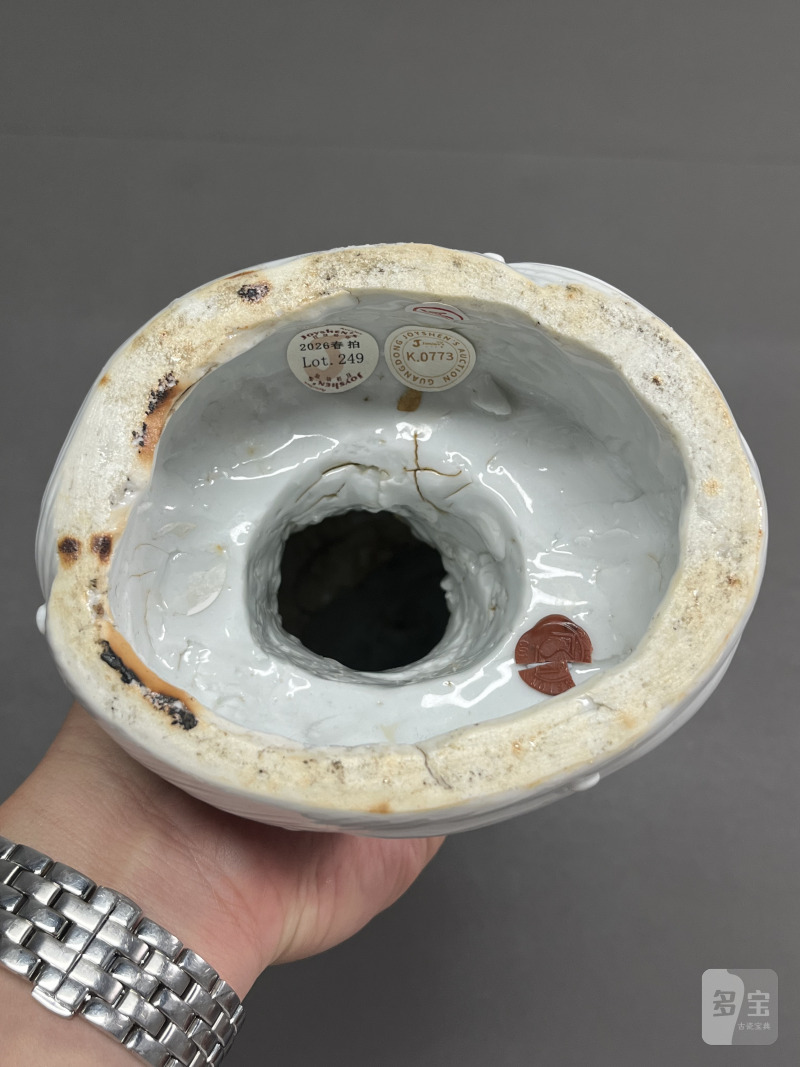 十九世纪  德化窑白釉达摩塑像 - 图11